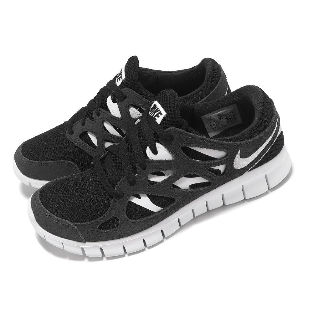 NIKE 耐吉   慢跑鞋 Wmns Free Run 2 女鞋 黑 白 赤足 輕量 襪套 運動鞋 DM8915-002