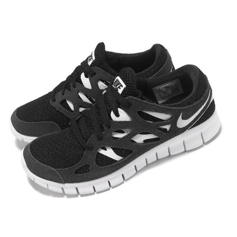 NIKE 耐吉 慢跑鞋 Wmns Free Run 2 女鞋 黑 白 赤足 輕量 襪套 運動鞋 DM8915-002