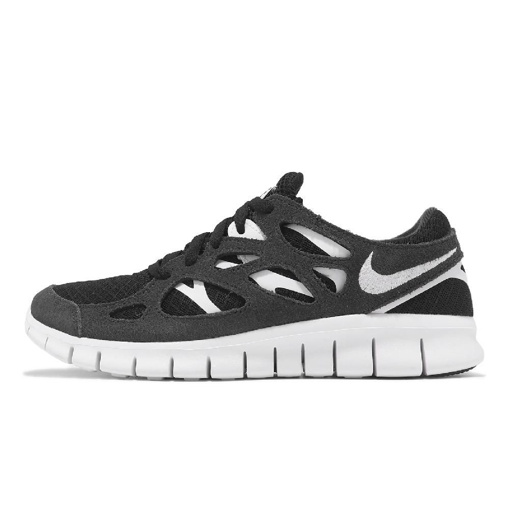 NIKE 耐吉   慢跑鞋 Wmns Free Run 2 女鞋 黑 白 赤足 輕量 襪套 運動鞋 DM8915-002