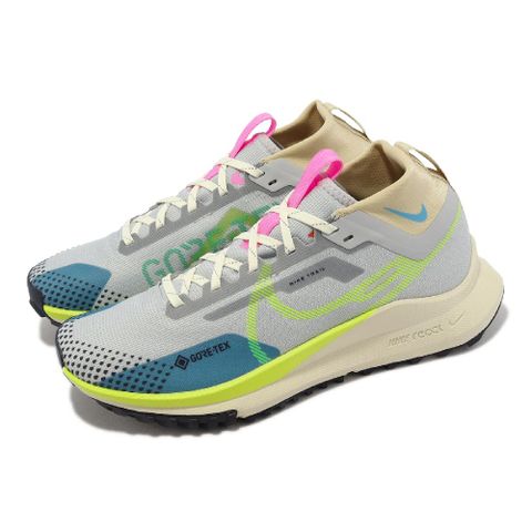 Nike 慢跑鞋 Wmns React Pegasus Trail 4 GTX 女鞋 灰綠 防水 支撐 運動鞋 DJ7929-002