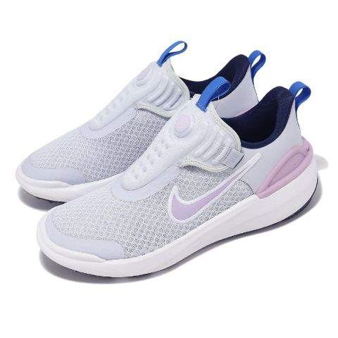 Nike 耐吉 慢跑鞋 E-Series 1.0 GS 大童 女鞋 紫 白 彈力帶 透氣 緩衝 運動鞋 DV4250-006