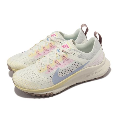 NIKE 耐吉 越野跑鞋 Wmns React Pegasus Trail 4 女鞋 白 藍 緩震 運動鞋 FJ7733-140