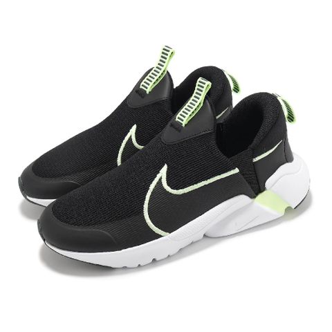 NIKE 耐吉 慢跑鞋 Flex Plus 2 GS 大童 女鞋 黑 白 鬆緊帶 緩衝 運動鞋 DV8999-008