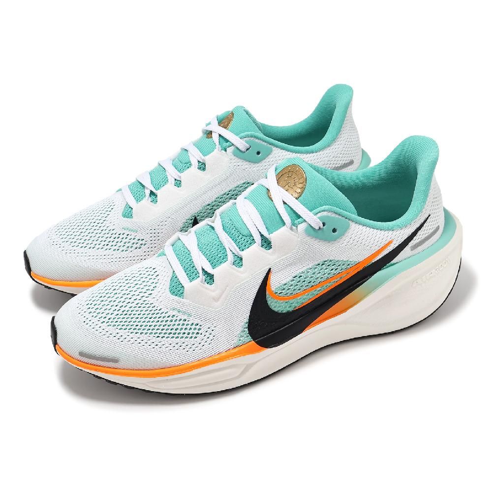 NIKE 耐吉   慢跑鞋 Air Zoom Pegasus 41 GS 大童 女鞋 白 綠 橘 小飛馬 運動鞋 HM3724-101