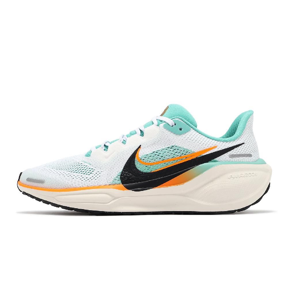 NIKE 耐吉   慢跑鞋 Air Zoom Pegasus 41 GS 大童 女鞋 白 綠 橘 小飛馬 運動鞋 HM3724-101