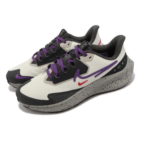 NIKE 耐吉 慢跑鞋 Wmns Air Zoom Pegasus 39 Shield 女鞋 防潑水 灰 紫 小飛馬 DO7626-003