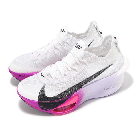 NIKE 耐吉 競速跑鞋 Wmns Air Zoom Alphafly Next% 3 女鞋 白紫 碳板 氣墊 回彈 FD8315-100