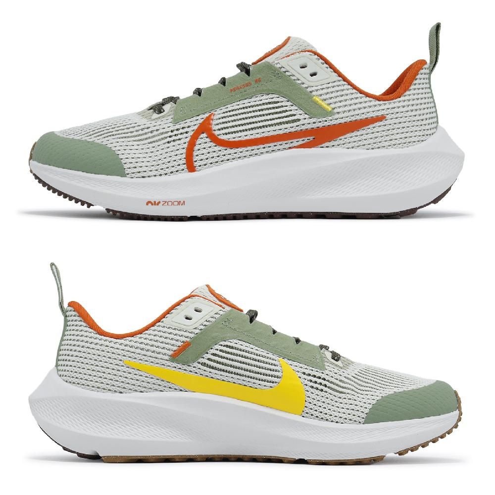 NIKE 耐吉 Nike 耐吉 慢跑鞋 Air Zoom Pegasus 40 GS 大童 女鞋 綠 橘 小飛馬 氣墊 運動鞋 FV3645-381