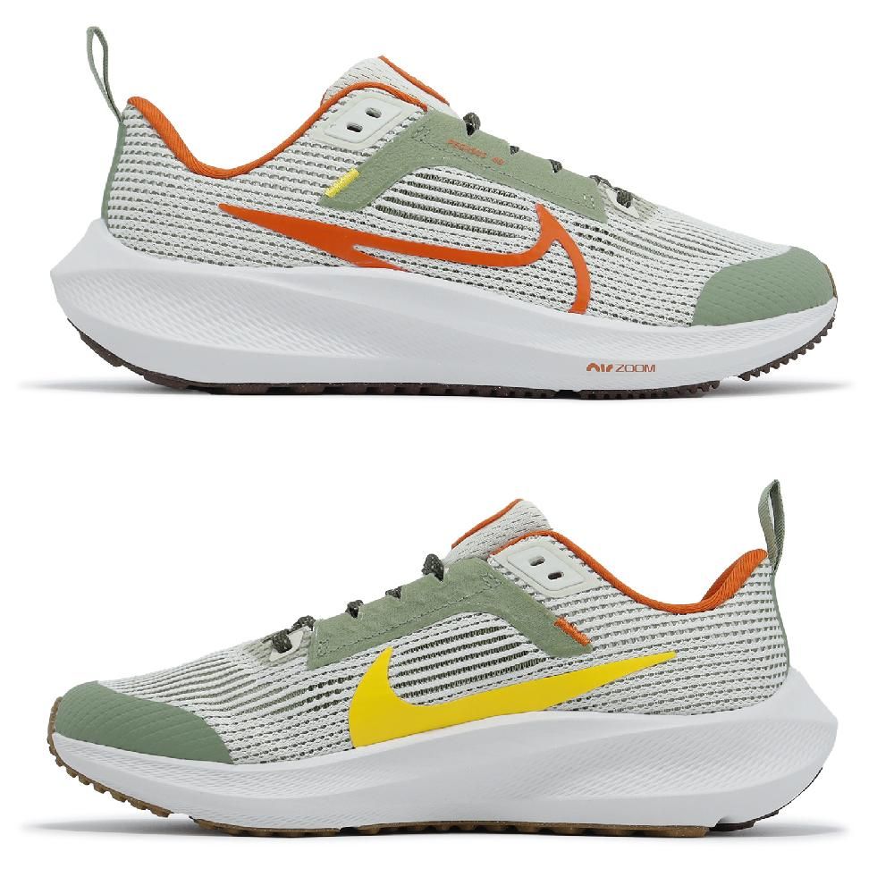 NIKE 耐吉 Nike 耐吉 慢跑鞋 Air Zoom Pegasus 40 GS 大童 女鞋 綠 橘 小飛馬 氣墊 運動鞋 FV3645-381