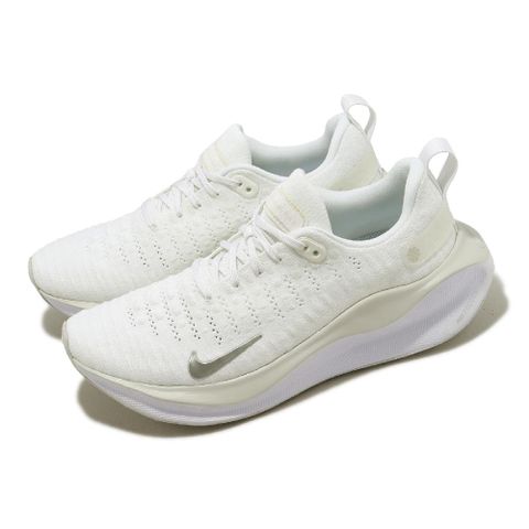 NIKE 耐吉 Nike 耐吉 慢跑鞋 Wmns Reactx Infinity Run 4 女鞋 白 銀 運動鞋 緩震 環保材質 DR2670-102