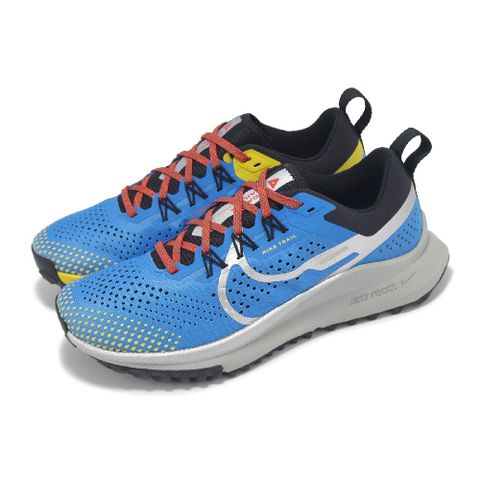 NIKE 耐吉 Nike 耐吉 野跑鞋 Wmns React Pegasus Trail 4 女鞋 藍 黃 銀 戶外 抓地 運動鞋 DJ6159-401