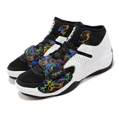 Nike 籃球鞋 Jordan Zion 2 PF 白 黑 男鞋 錫安 胖虎 塗鴉 實戰 2代 氣墊 DO9068-003