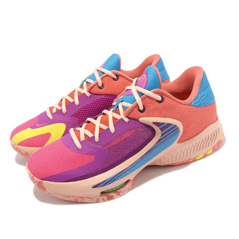 Nike 籃球鞋Zoom Freak 4 EP 男鞋橘紫藍字母哥氣墊DQ3825-500 - PChome