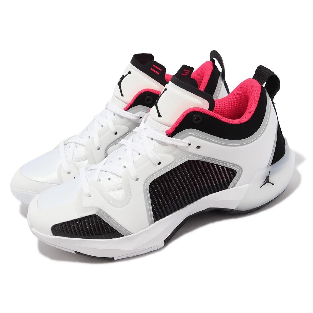 Nike 籃球鞋Air Jordan XXXVII Low PF 37 低筒白黑紅喬丹男鞋DQ4123