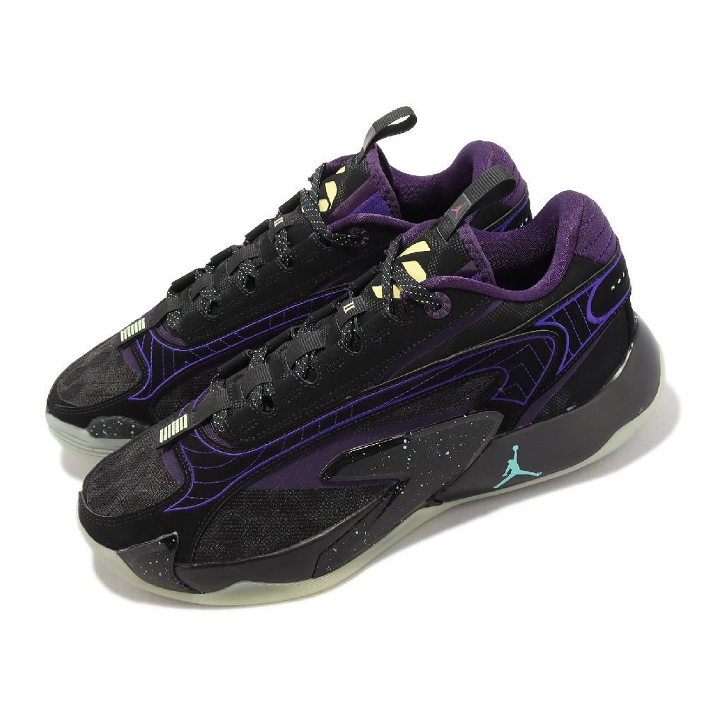 Nike 耐吉籃球鞋Jordan Luka 2 PF 男鞋黑紫夜光鞋面緩震運動鞋喬丹