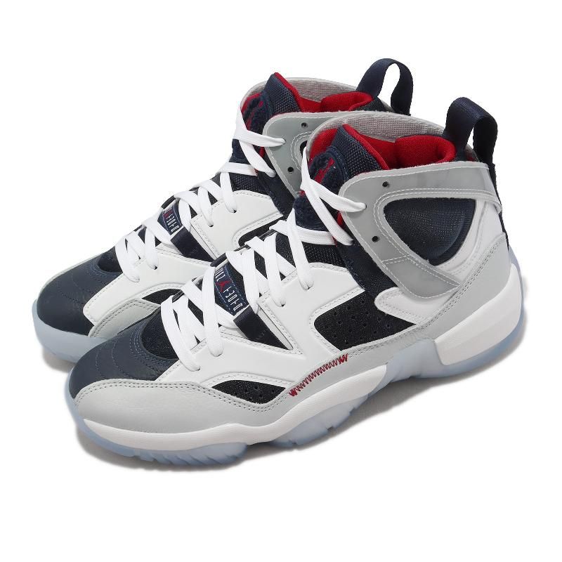 Nike 耐吉籃球鞋Jumpman Two Trey 白灰深藍紅男鞋奧運USA DO1925-101