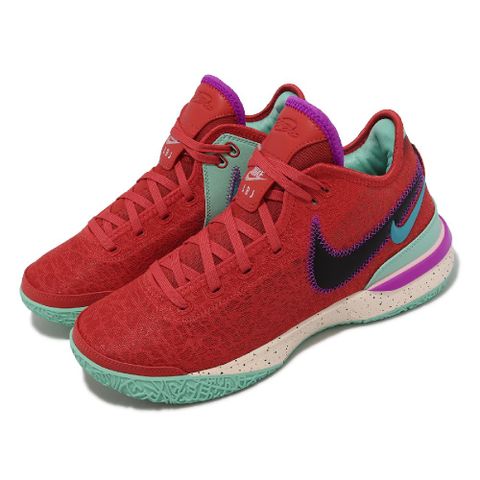 Nike 耐吉 籃球鞋 Zoom Lebron NXXT GEN EP 男鞋 紅 綠 中筒 LBJ 抗扭 運動鞋 DR8788-600