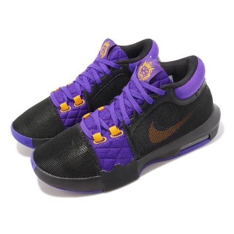 Nike 耐吉 籃球鞋 LeBron Witness VIII EP 男鞋 黑 紫 湖人配色 LBJ Lakers FB2237-001