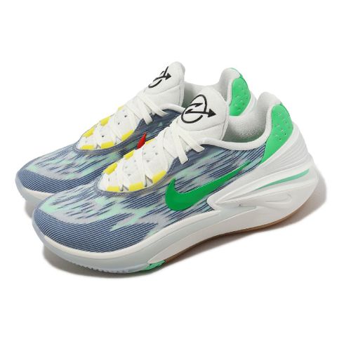 Nike 耐吉 籃球鞋 Air Zoom G.T. Cut 2 EP 藍 綠 紅 膠底 氣墊 男鞋 DJ6015-403