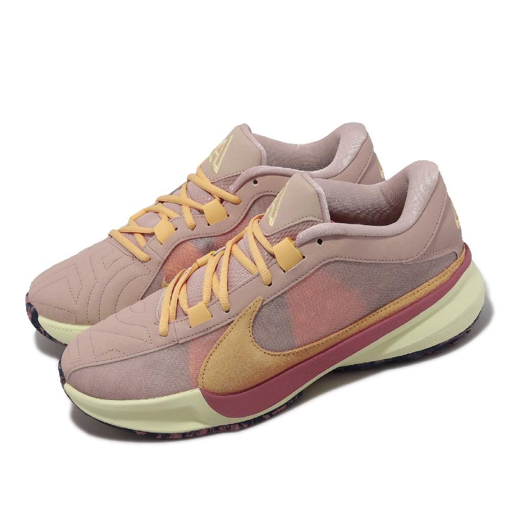 NIKE 耐吉   籃球鞋 Zoom Freak 5 EP Fossil Stone 裸粉 橘黃 男鞋 字母哥 希臘怪物 DX4996-200