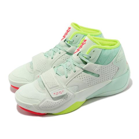 Nike 耐吉 籃球鞋 Jordan Zion 2 PF 男鞋 湖水綠 灰 氣墊 支撐 中筒 緩震 運動鞋 胖虎 DM0858-367