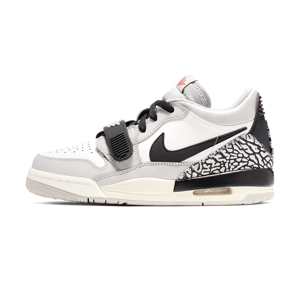 NIKE 耐吉  Air Jordan Legacy 312 Low 大童 灰黑 爆裂紋 魔鬼氈 籃球鞋 CD9054-101