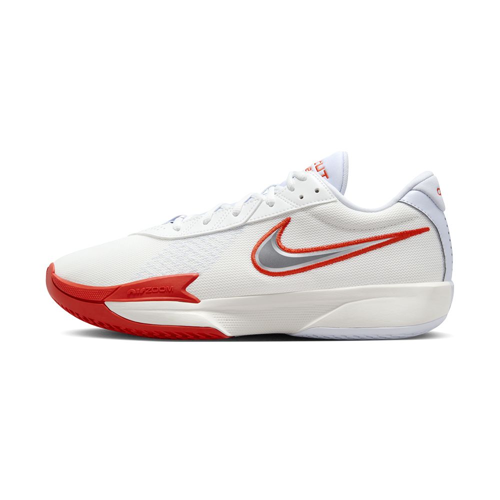 Nike Air Zoom GT Cut 男鞋白紅色運動訓練緩震平民版籃球鞋FB2598-101