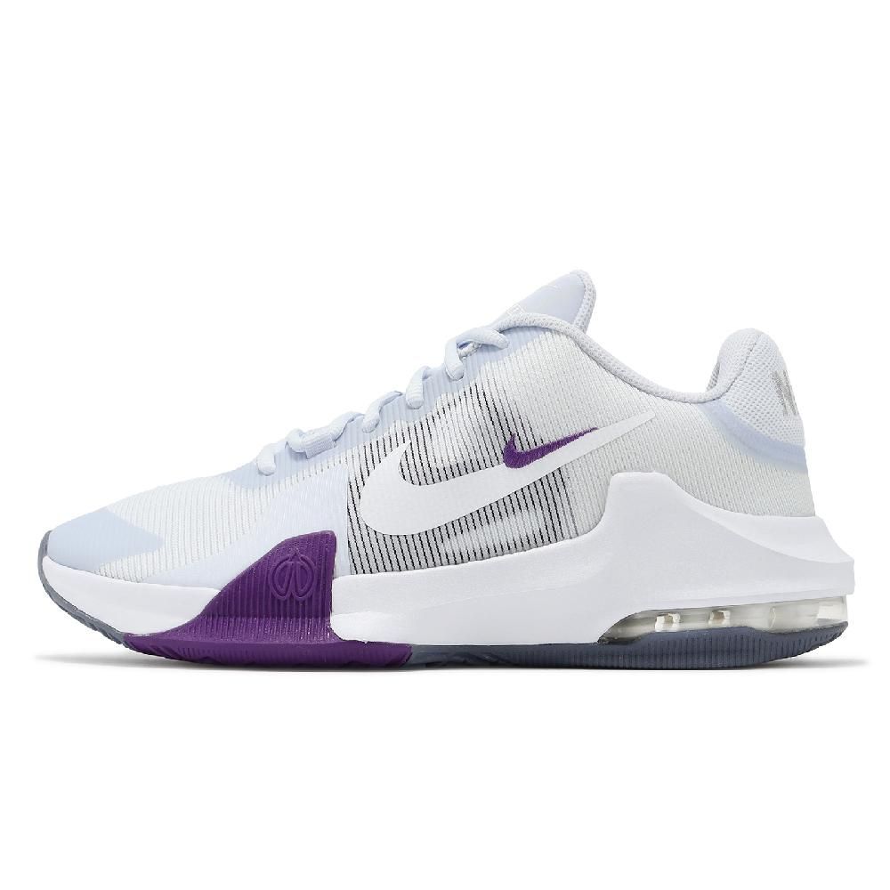 NIKE 耐吉   籃球鞋 Air Max Impact 4 男鞋 女鞋 白 紫 氣墊 緩衝 回彈 穩定 運動鞋 DM1124-010