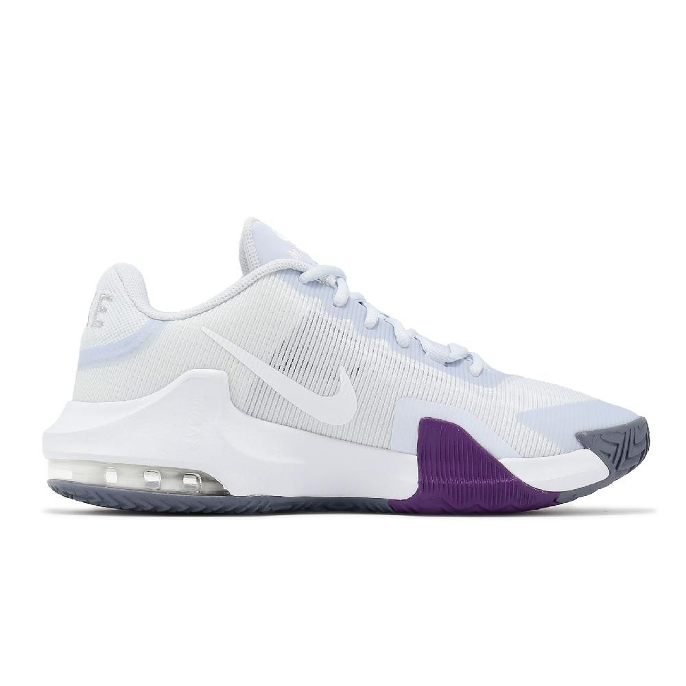 NIKE 耐吉   籃球鞋 Air Max Impact 4 男鞋 女鞋 白 紫 氣墊 緩衝 回彈 穩定 運動鞋 DM1124-010