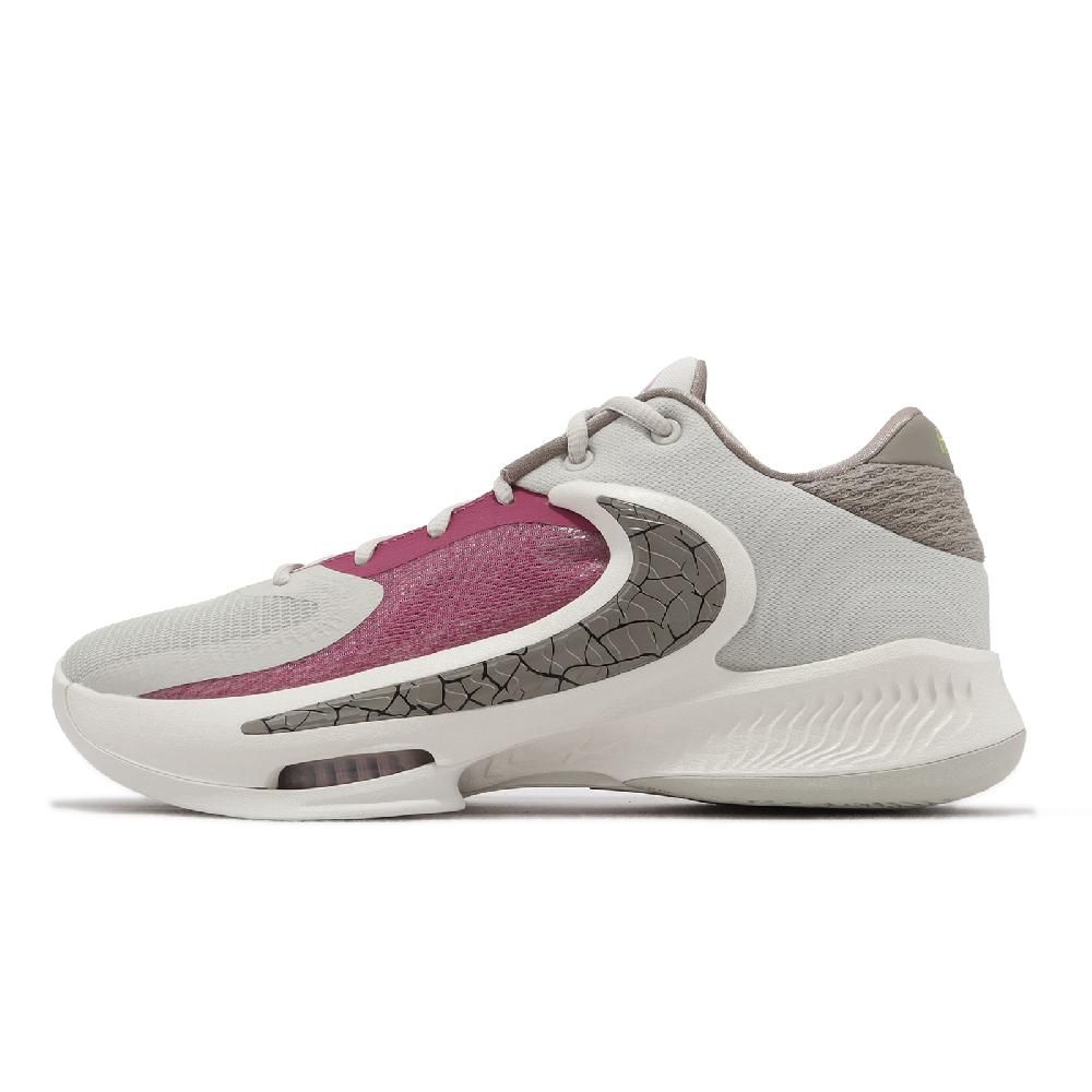 NIKE 耐吉  籃球鞋 Zoom Freak 4 EP 男鞋 乾燥玫瑰 米白 字母哥 4代 爆裂紋 Sweet Beet DJ6148-002