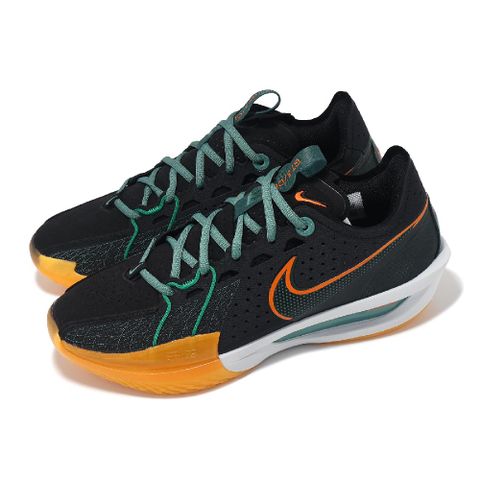 Nike 耐吉 籃球鞋 G.T. Cut 3 EP Swoosh Squad 男鞋 黑 綠 橘 穩定 DV2918-001