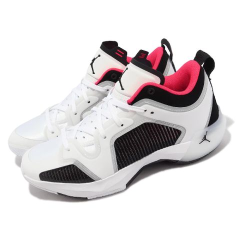 Nike 籃球鞋 Air Jordan XXXVII Low PF 37 低筒 白 黑 紅 喬丹 男鞋 DQ4123-100
