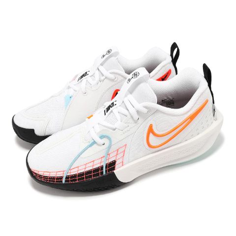 NIKE 耐吉 籃球鞋 G.T. Cut 3 GS 大童 女鞋 白 橘 CHBL 氣墊 運動鞋 HF5732-141