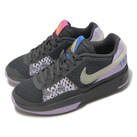 NIKE 耐吉 籃球鞋 Ja 1 GS 大童 女鞋 灰 紫 Night 氣墊 Morant 運動鞋 DX2294-002