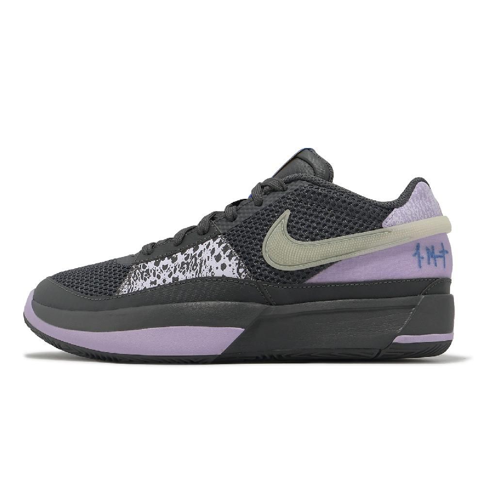 NIKE 耐吉   籃球鞋 Ja 1 GS 大童 女鞋 灰 紫 Night 氣墊 Morant 運動鞋 DX2294-002