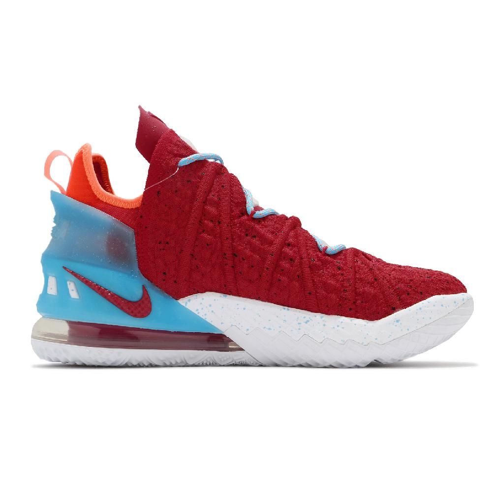 NIKE 耐吉   籃球鞋 LeBron XVIII EP 男鞋 紅 藍 氣墊 緩震 包覆 明星款 球鞋 運動鞋 CW3155-600