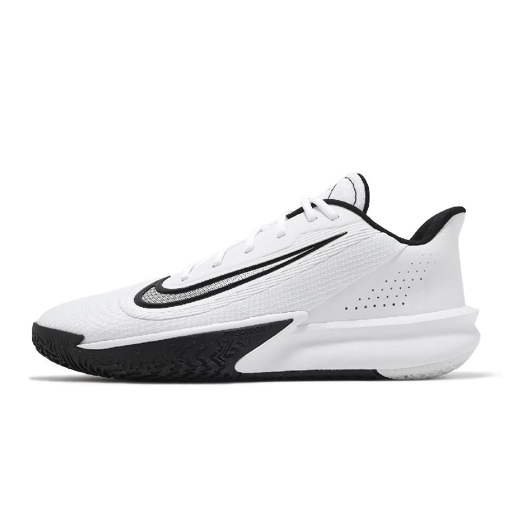 NIKE 耐吉   籃球鞋 Precision VII 男鞋 白 黑 低筒 緩震 抓地 運動鞋 FN4322-101