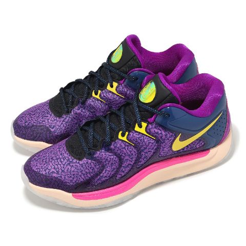 NIKE 耐吉 籃球鞋 KD17 EP Vivid Purple 男鞋 紫 藍 氣墊 Durant FJ9488-400