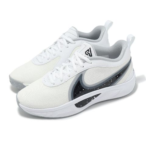 Nike 耐吉 籃球鞋 Giannis Freak 6 GS 大童 女鞋 白 黑 氣墊 緩衝 字母哥 運動鞋 FQ7378-101