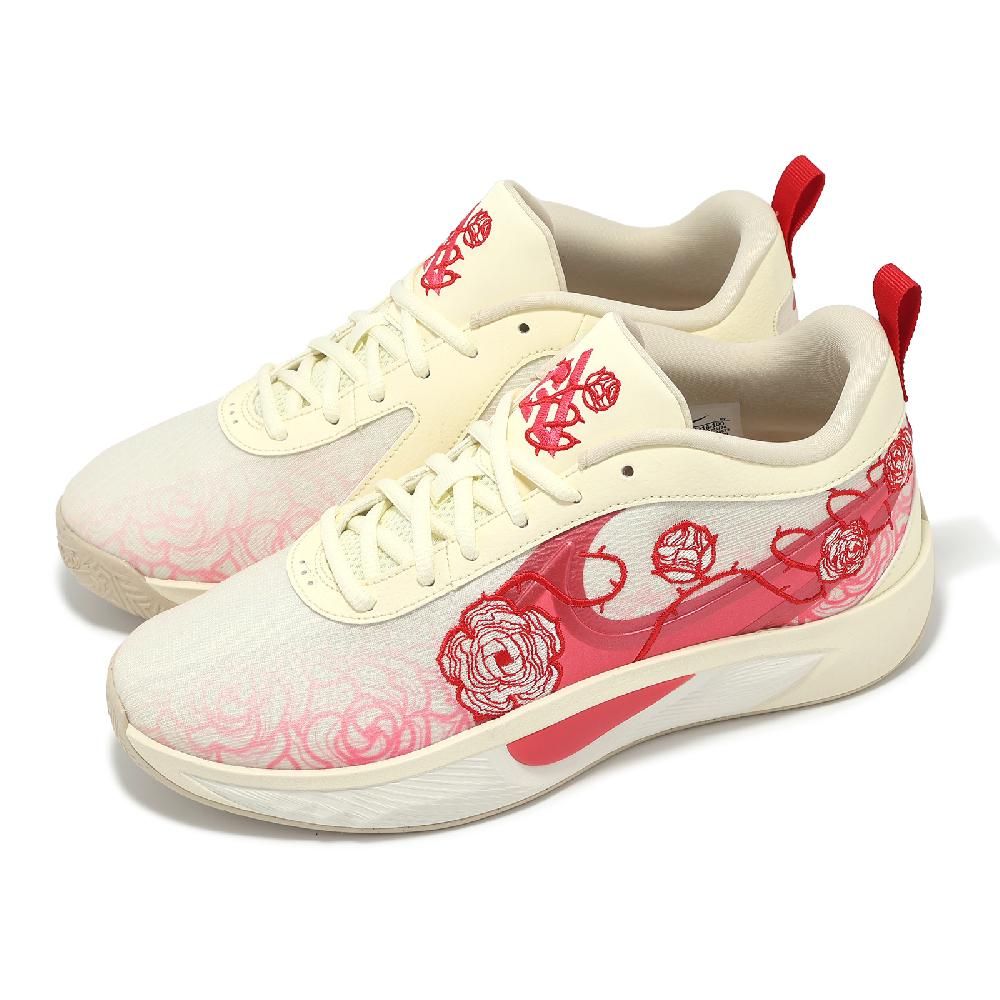 NIKE 耐吉 籃球鞋 Giannis Freak 6 GS Roses 大童 女鞋 字母哥 玫瑰 米白 刺繡 HM4216-100