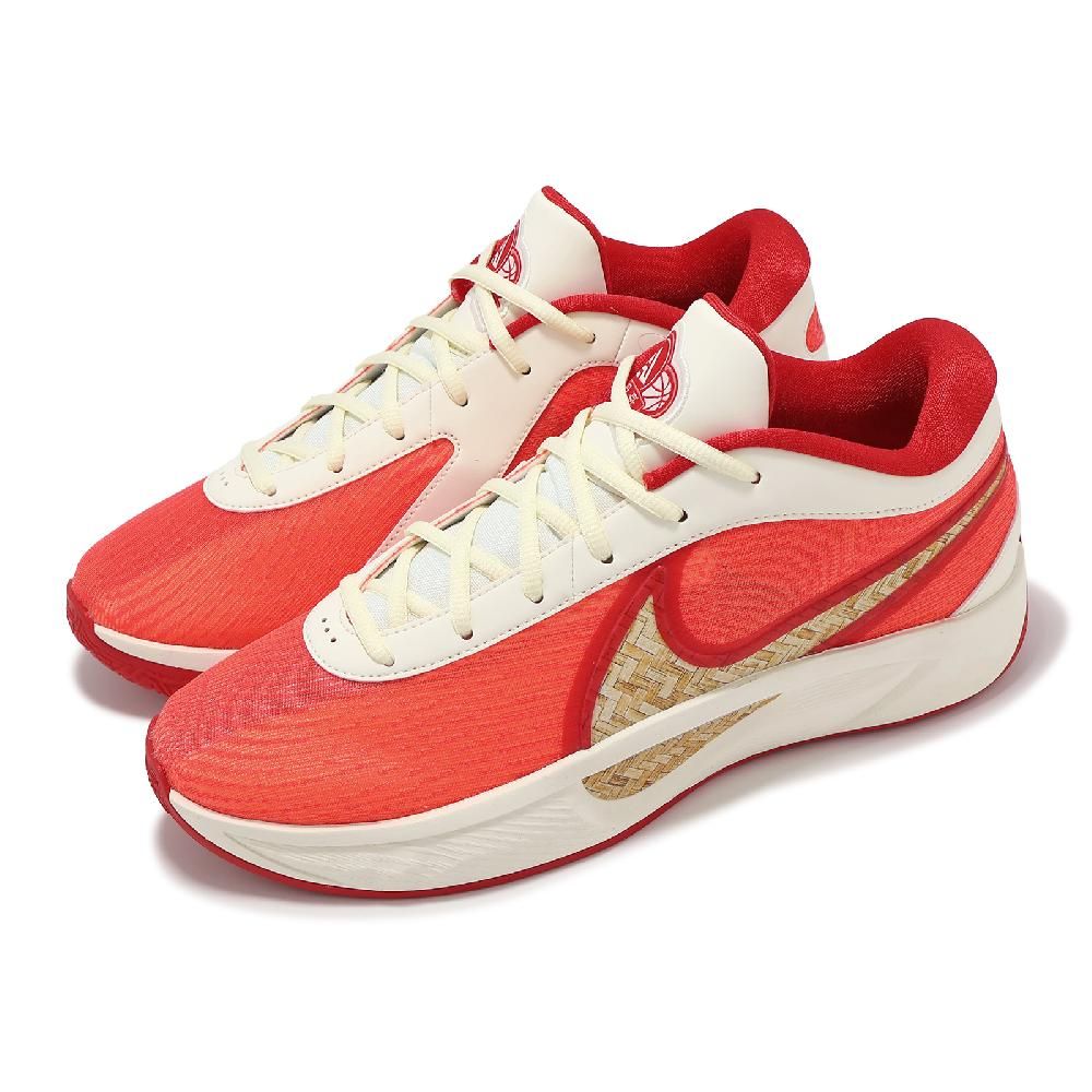 NIKE 耐吉   籃球鞋 Giannis Freak 6 EP 男鞋 橘紅 米白 China 字母哥 6代 希臘怪物 運動鞋 HQ4079-100