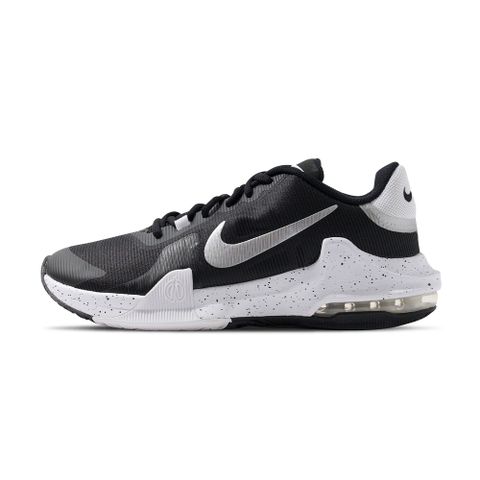 NIKE 耐吉 Nike Air Max Impact 4 男 黑白 潑墨 網布 包覆 氣墊 緩震 運動 籃球鞋 DM1124-011