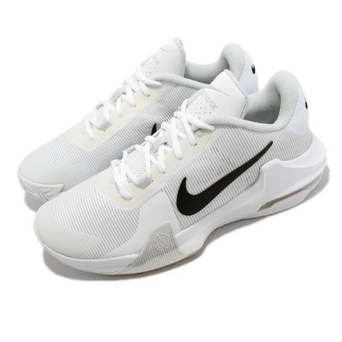 NIKE 耐吉 Nike 耐吉 籃球鞋 Air Max Impact 4 白 黑 男鞋 氣墊 緩震 基本款 運動鞋 DM1124-100