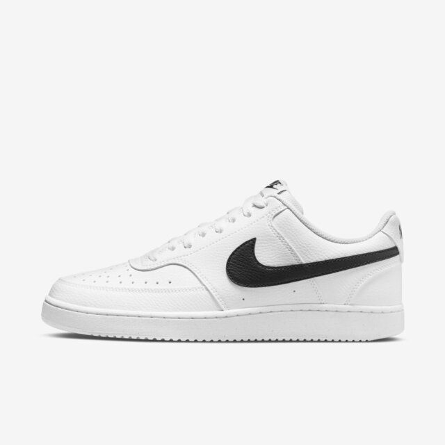 NIKE 耐吉  Court Vision Lo NN [DH2987-101] 男 休閒鞋 經典 復古 皮革 環保理念 白黑