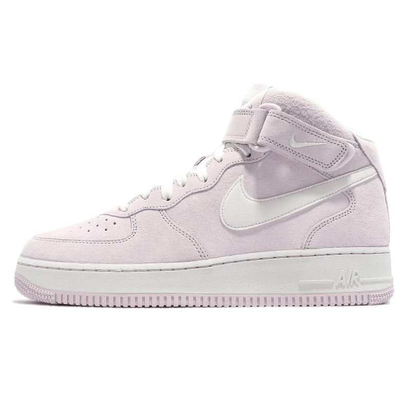 Nike 休閒鞋Air Force 1 Mid 07 粉紅淡紫中筒AF1 男鞋女鞋魔鬼氈DM0107