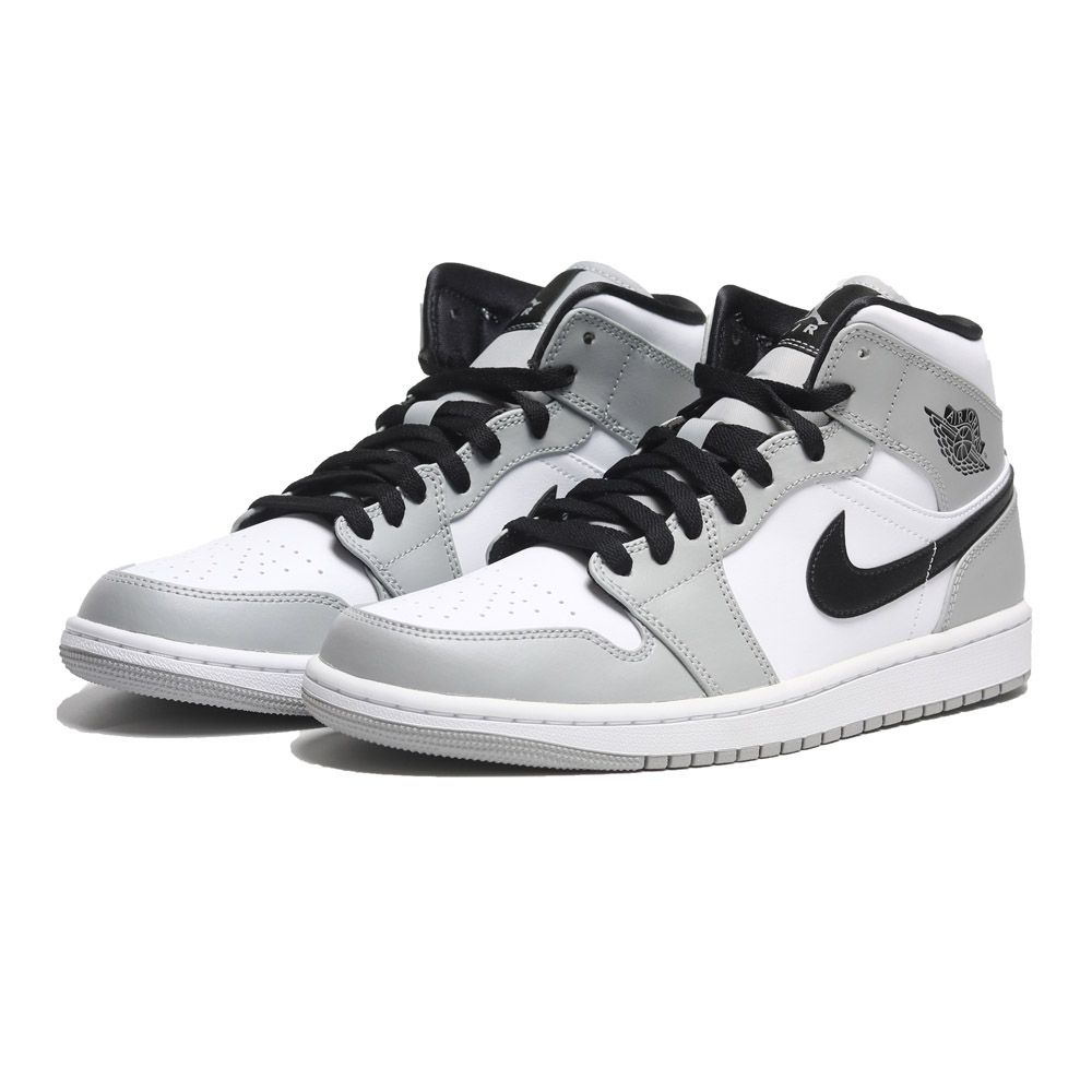 NIKE 休閒鞋AIR JORDAN 1 RETRO MID LIGHT SMOKE GREY 煙灰灰白男