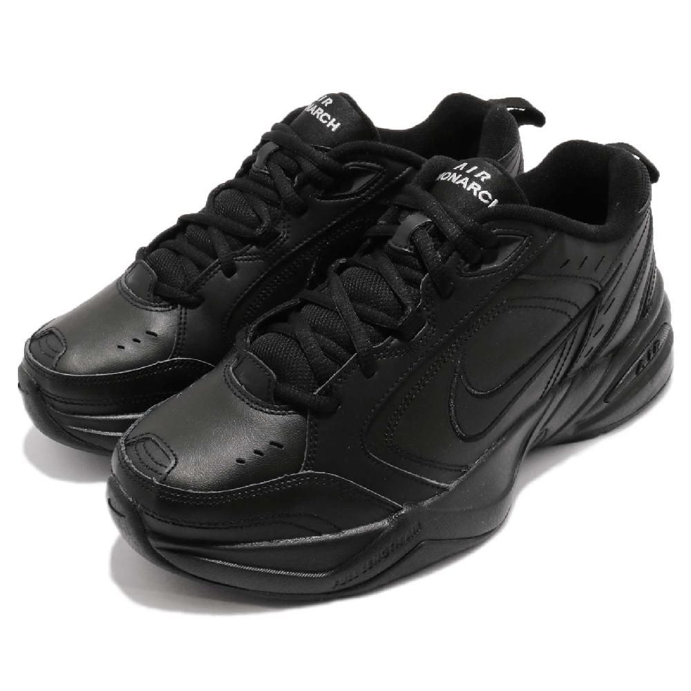 NIKE 耐吉  休閒鞋 Air Monarch IV 黑 全黑 老爹鞋 皮革 厚底 復古 男鞋 415445-001