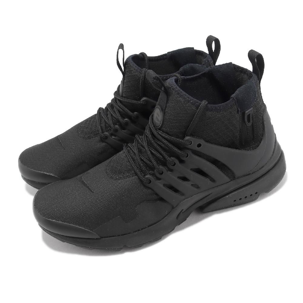 NIKE 耐吉  休閒鞋 Air Presto Mid Utility 男鞋 全黑 Triple Black 魚骨鞋 DC8751-003