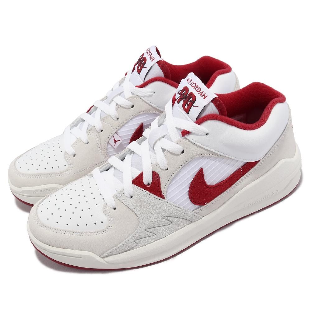 Nike 休閒鞋Jordan Stadium 90 男鞋米白紅麂皮緩震Varsity Red DX4397