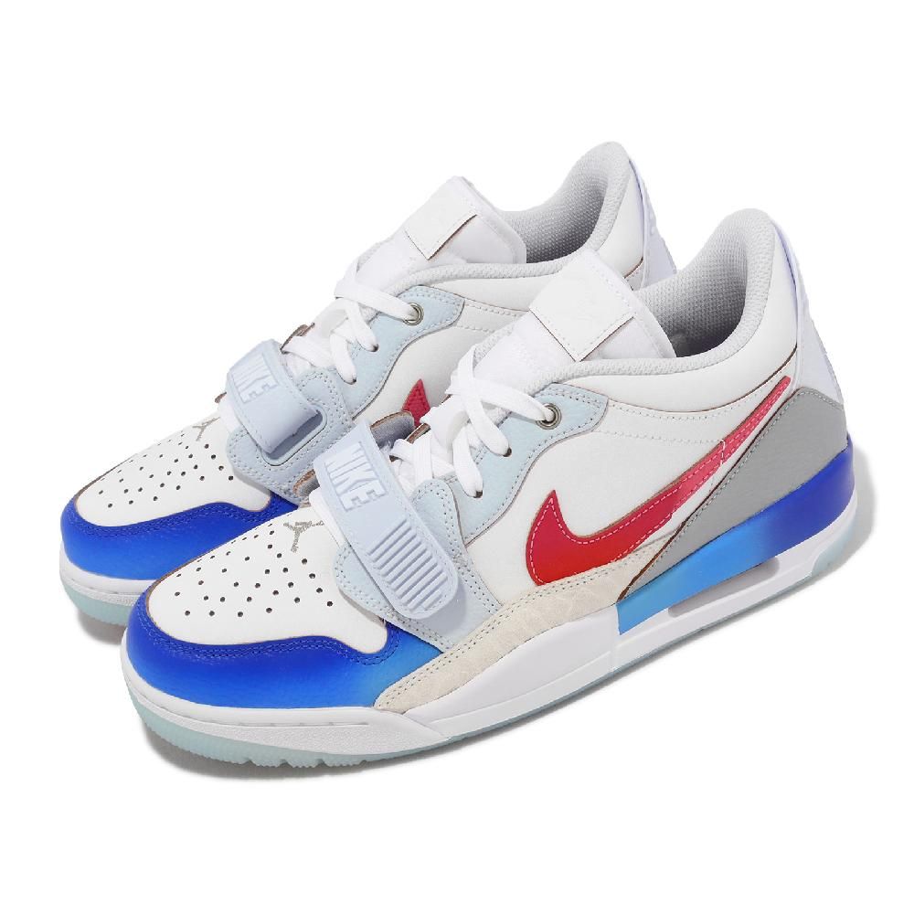 Nike 耐吉休閒鞋Air Jordan Legacy 312 Low 男鞋白藍氣墊皮革喬丹飛人